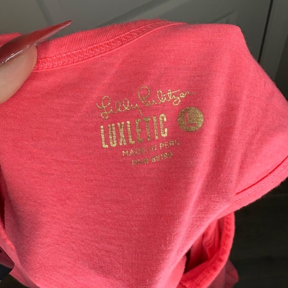 Lilly Pulitzer LUXLETIC  SALMON  Tank Top M - Picture 5 of 5